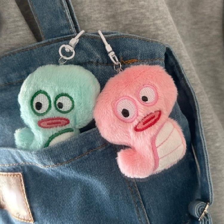 Playful Big Eyed Snake Plush Accessory Playful Cartoon Style Snake Pendant Keychain with Vivid Colors and Soft Texture