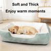 Lit Rectangulaire pour Animal de Compagnie Canapé Orthopédique Douillet pour Chat Lit Chaleureux en Peluche pour Chien Lit Apaisant pour Chats Chiens Plusieurs Tailles Couleurs