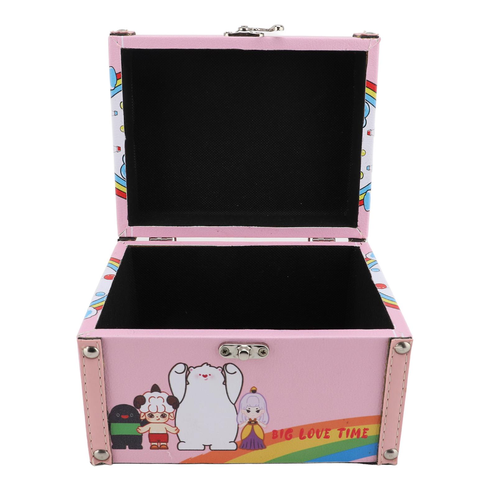 

Антикварный ящик для хранения, деревянный, винтажный, декоративный, с откидной крышкой, копилка, мультяшный чехол