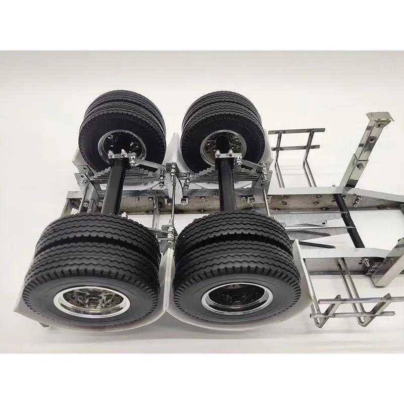 Stainless Steel 2/3 Axis Balance Suspension Kit Steel Plate Trailer for 1/14 Tamiya RC Dump Truck SCANIA 770S VOLVO FH16XL Car