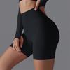 Women's Color Seamless Peach High Waisted Tight Yoga Shorts Running And Fitness Cropped Pants