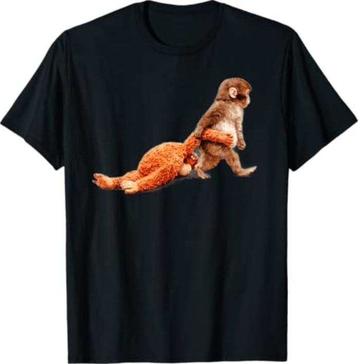 Baby Monkey Punch with Stuffed Buddy T-Shirt