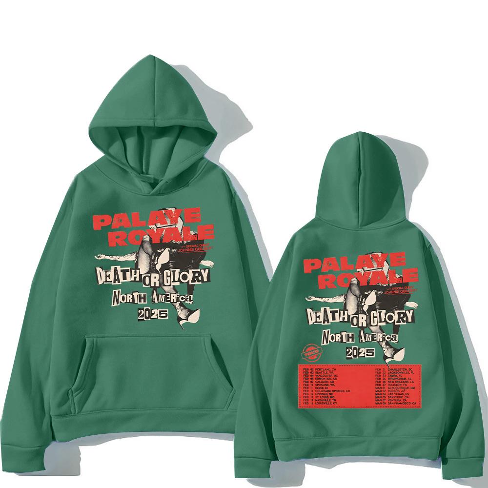 Palaye Royale Death or Glory World Tour Hoodie Vintage Pattern Letter Sweatshirt Klassischer kreativer Pullover Unisex Y2K Streetwear