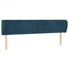 Tête de lit - Maison Exclusive - Velours bleu foncé - 183x23x78/88 cm - Oreilles réglables