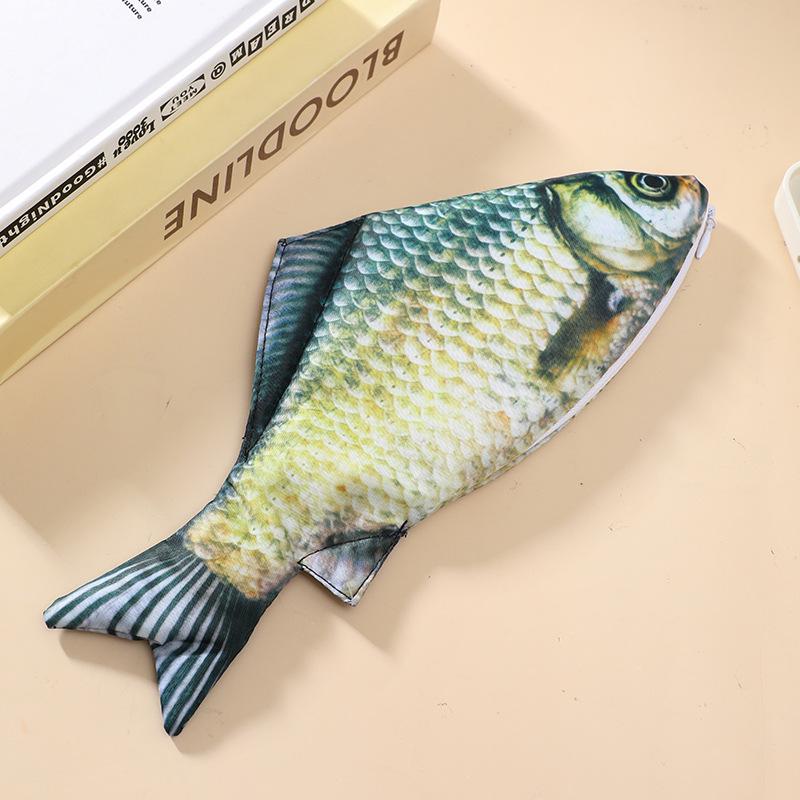 Креативный пенал  Карась  - Забавный дизайн рыбы, Вдохновлено Douyin, Корейская версия сумки для канцелярских принадлежностей