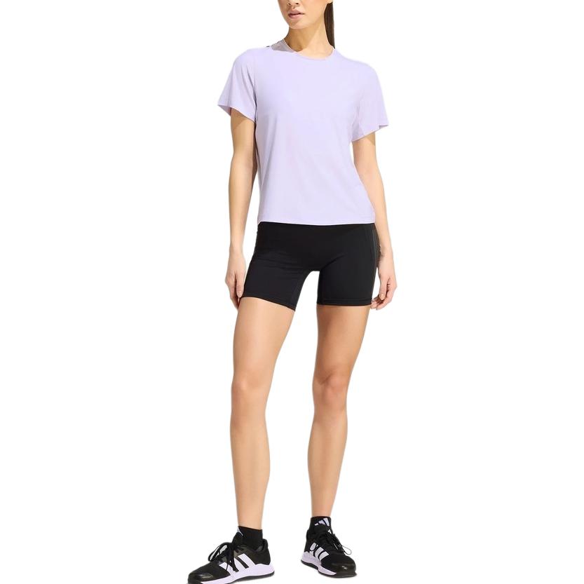 adidas Pl Ess Round Neck Comfortable Pullover Short Sleeve T-Shirt Women Tops KV6943