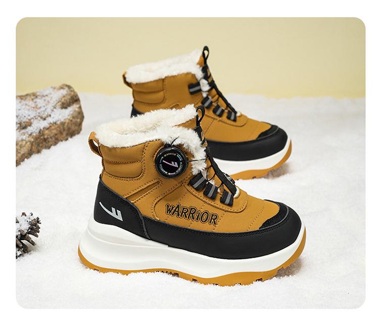 Wodoodporne śniegowce chłopięce Huili z podszewką z polaru dla nastolatków