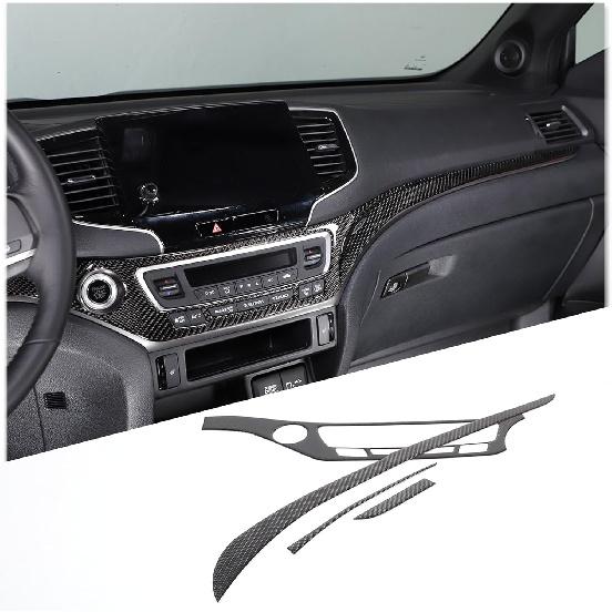 Mittelkonsolen-Panel-Zierleiste für Honda Pilot 2016-2022, Kohlefaser-Automobil-Mittelkonsolen-Abdeckungs-Aufkleber Schutzvorrichtung Innenzubehör