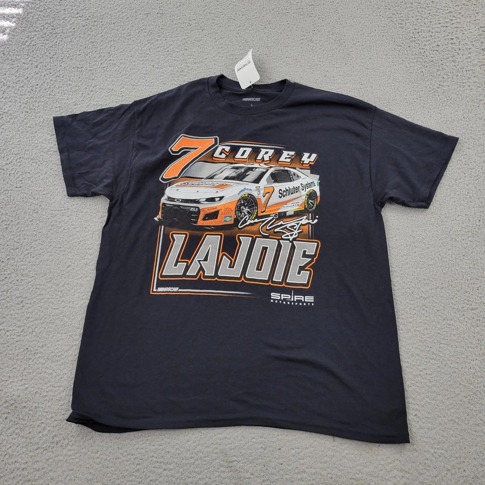

Corey LaJoie Spire #7 Shirt Mens Large NASCAR Black Graphic Short Sleeve 3XL