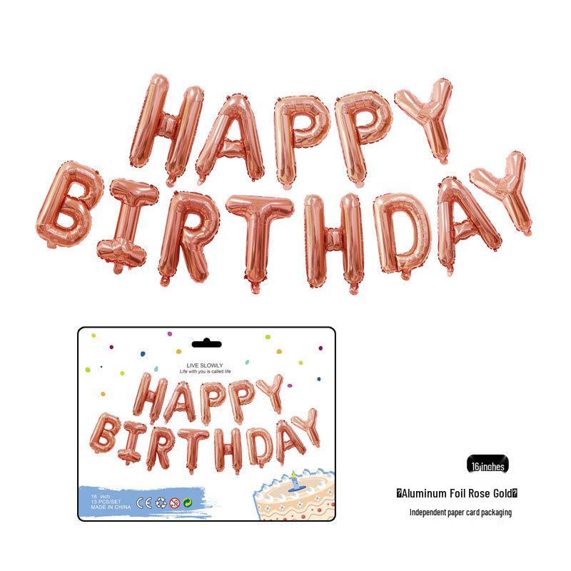 16-Inch English Letter Foil Balloon for Kids' Birthday Party Decor