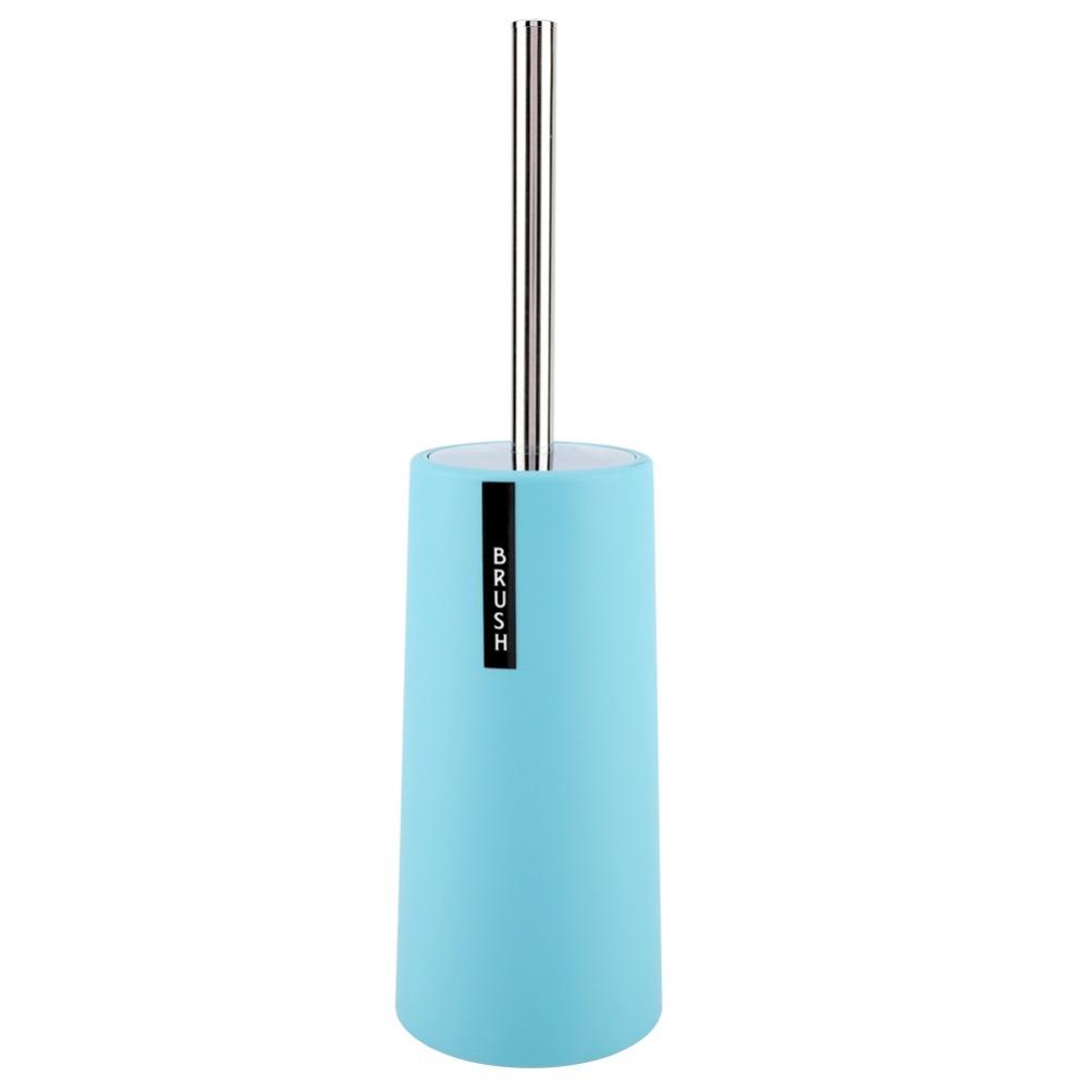 PP ABS Stainless Steel Toilet Brush White Black Gray Blue Long Handle Toilet Bowl Scrubber Easy Clean Freestanding Design синий