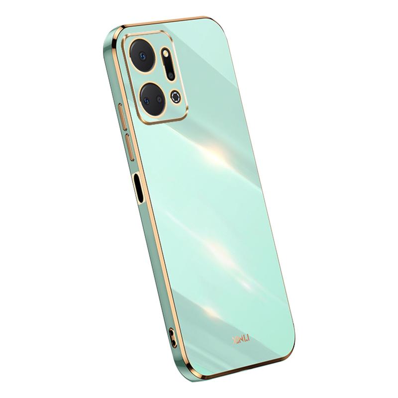 XINLI Phone TPU Case for Honor X7a 5G,Precise Cutout Lens Protection Electroplating Phone Cover