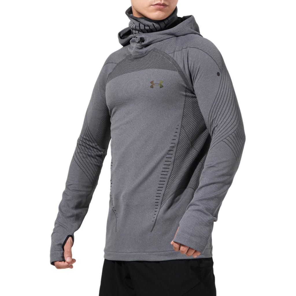 Under Armour Sports Training Hooded Long Sleeve Sweatshirt Men Sweatshirts Gray 1356608-012