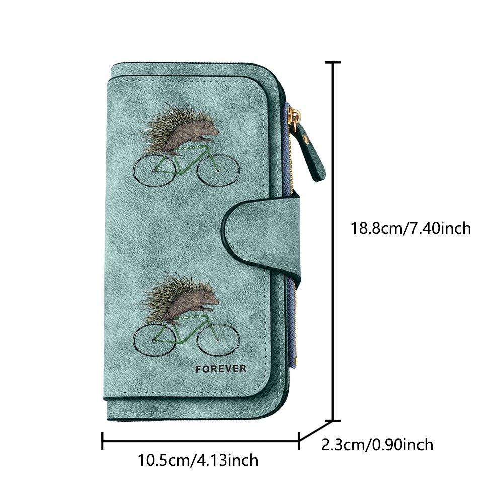 Porpoise Cycling Long Zipper Wallet Large Capacity Card Holder Unisex Clutch Bag Fashionable Zipper Coin Purse Suitable For Daily Commute Travel Work