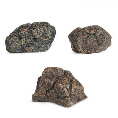 Regalo Ceppo Artificiale Marrone Fai da Te Plastica Modello Scena Pietra in Miniatura Giardino delle Fate Pietra Ceppo di Legno Statuetta Universale