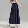 TonLion Women's Retro Denim Midi Skirt