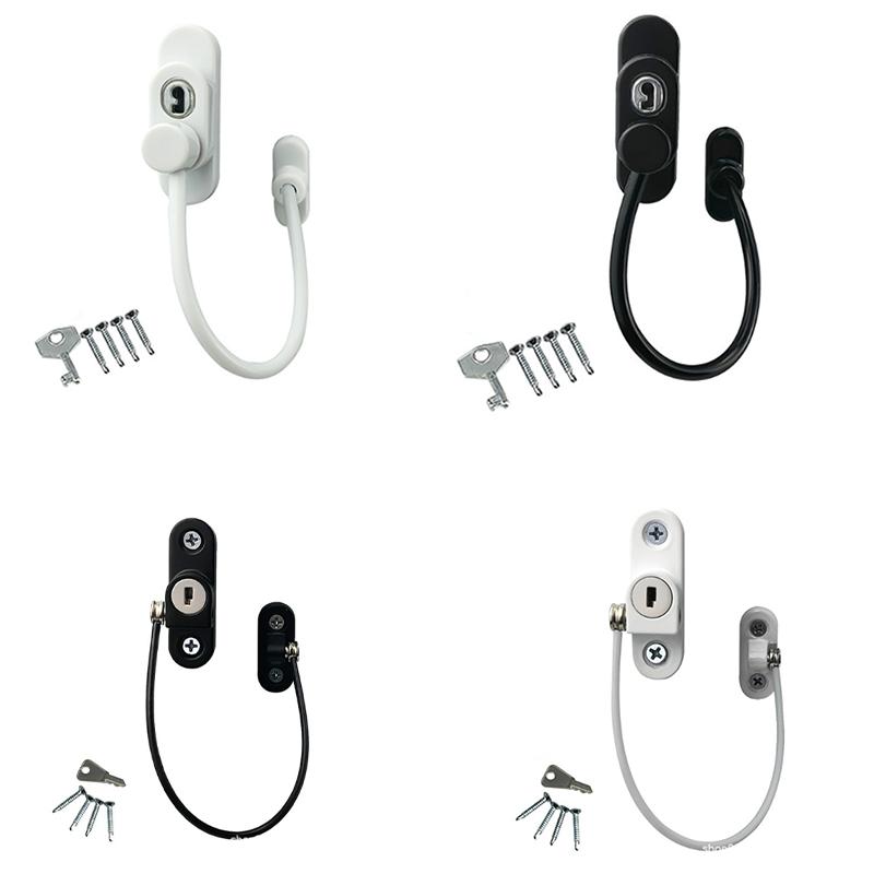 Restrictor Door Window Security Cable Key Lock Child Baby Thickened Safety