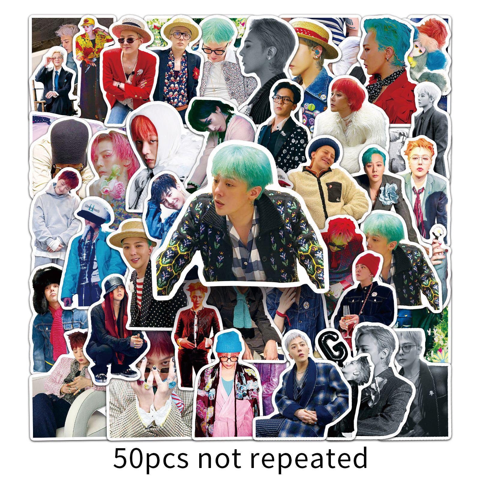 G-Dragon BIGBANG Star Stickers: 50 Waterproof Decorative Decals for Bottles, Computers & Phones