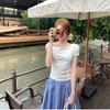 2025 Asymmetrical Off-Shoulder T-Shirt – Women's Summer Spicy Design