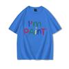 Valentinstag Partner Outfits Ich liebe es, mit den Fingern zu malen Ich bin Farbe T-Shirt Niedliches Herz Bunter Buchstaben Design Partner Shirt