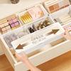 Extendable Drawer Organizer with Built-in Lipstick Holder for Cosmetic Vanity