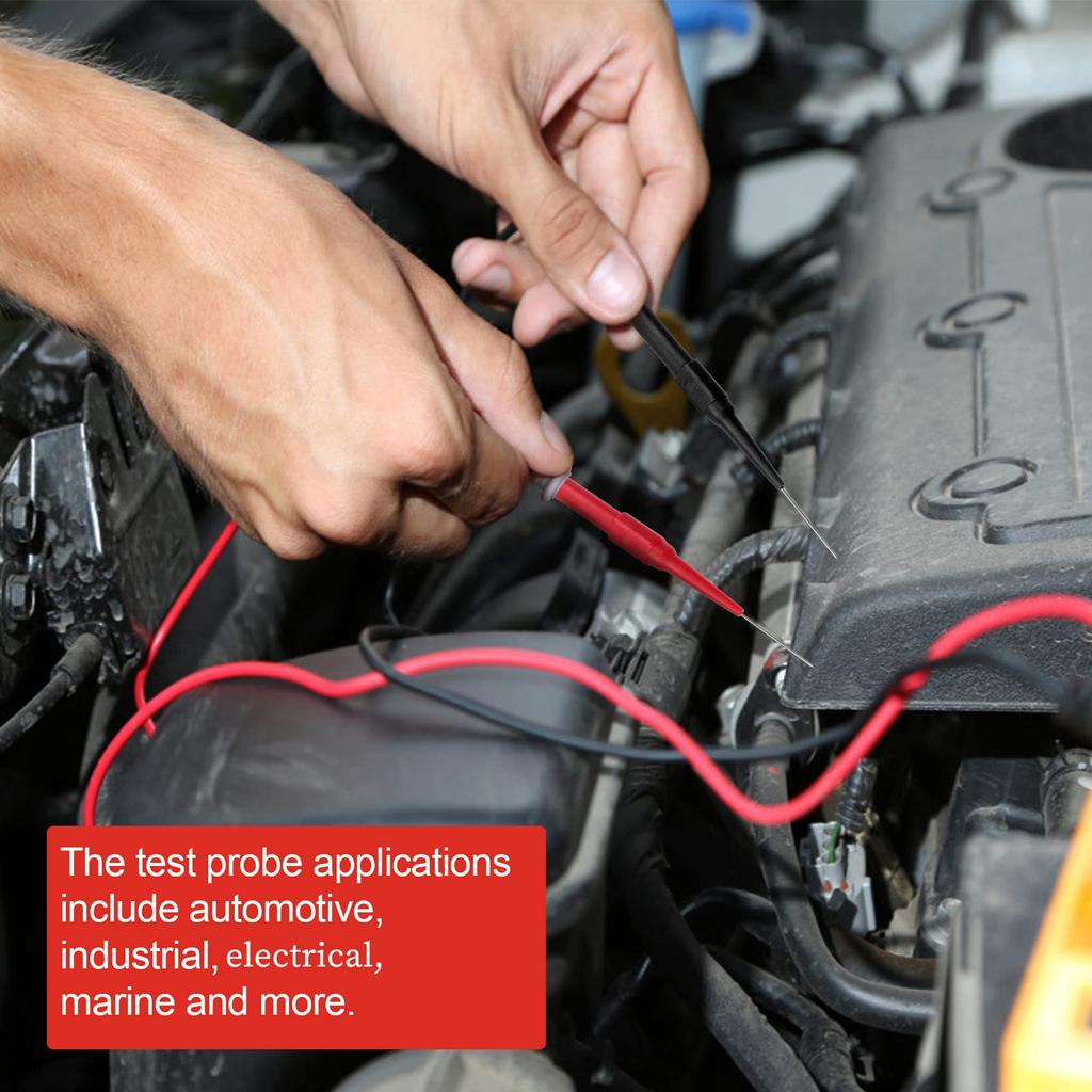 10Pcs 30V Diagnostic Tools Multimeter Test Lead Extention Back Piercing Needle Tip Probes Car Automotive Test Probe Kit 0.7MM