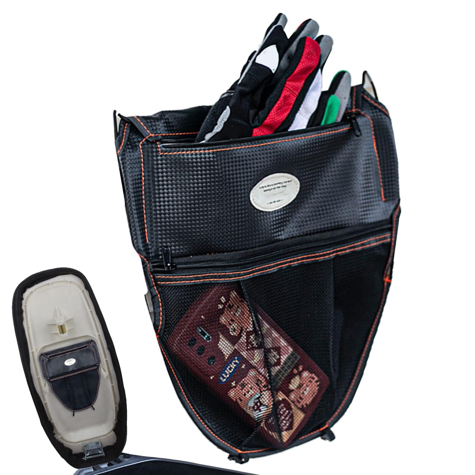 

Motorcycle Rear Seat Bag, Motorcycle Storage Bag, Motorcycle Storage Bag Lid Top Bag for Please refer to the description