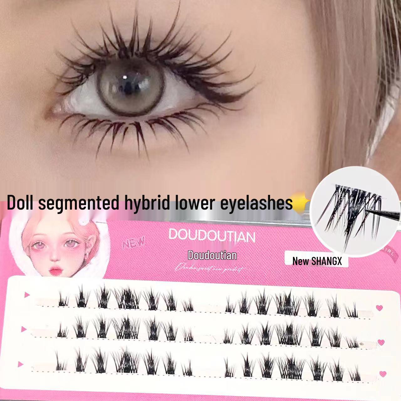 

Doudou Sweet Doll Натуральные густые сегментные накладные ресницы - Стиль манга Барби