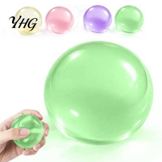 Clear Ball Squeeze Toy Shapeable Pearlescent Fidget Toy, Anxiety Relief Stress Reduction Accessories Fake Fruit Inside for Kids Adults