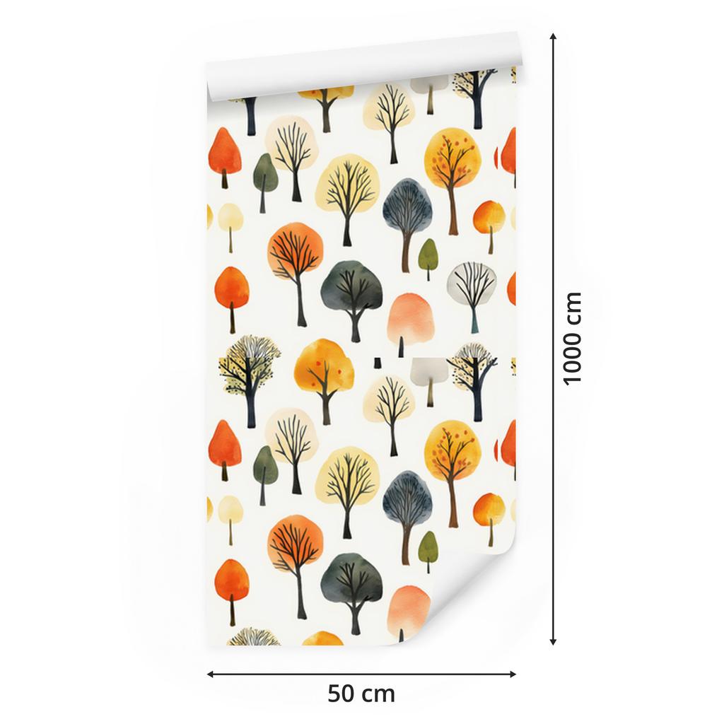 Flowers and Leaves Wallpaper White, Cream and Light Gray 50x1000