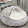 Cat Nest Semi-enclosed Winter Warm House Cat Villa Plush Cover Nest Four Seasons Dual-purpose Half-purpose Dog Nest