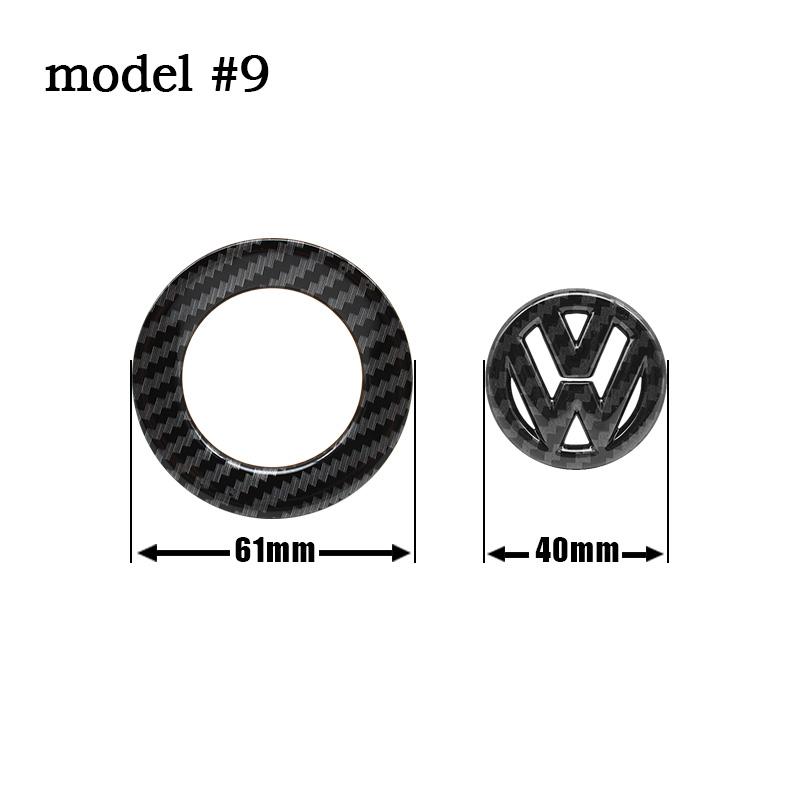 FD02-Car Styling Steering Wheel Logo Decoration Stickers For Volkswagen GTI Polo Golf Passat Scirocco Jetta Beetle Tiguan Accessories