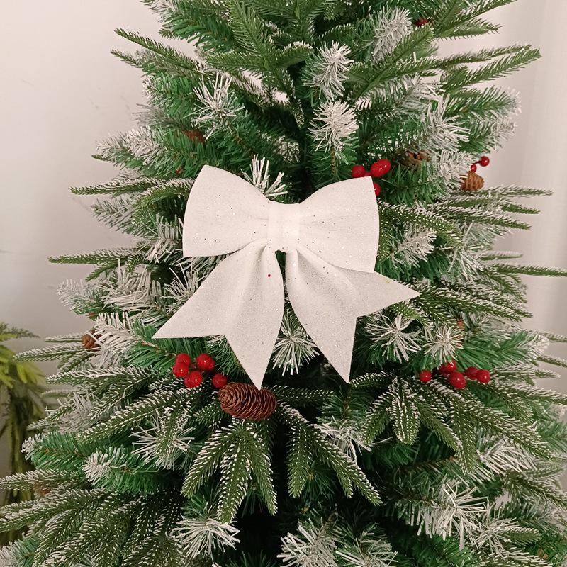 Zlaté třpytivé vánoční mašle ozdoby - Lesklé ozdoby na stromeček & Drobné doplňky