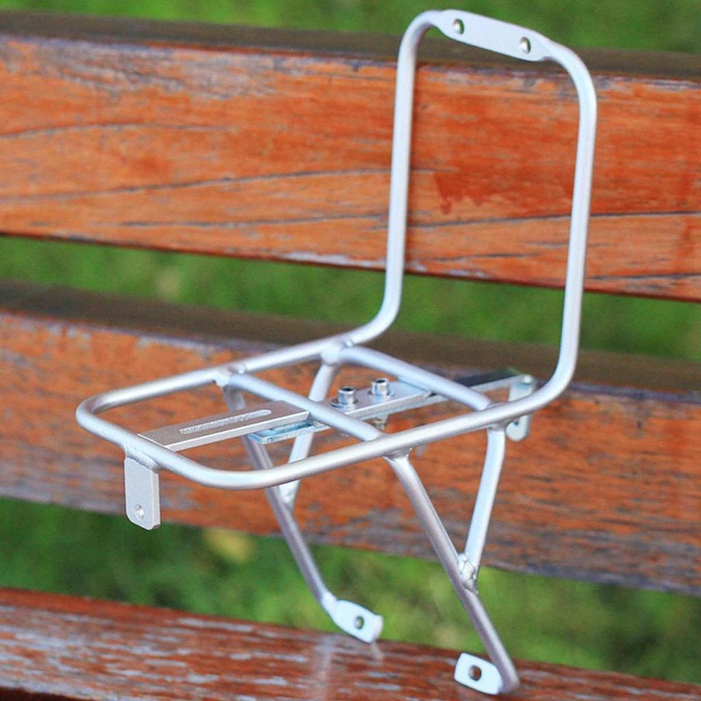 Bike Aluminum Alloy Front Fork Rack Luggage Rack Holder Stand Carrying Trunk for 20" Mountain Bike Riding Long Distance Cycle