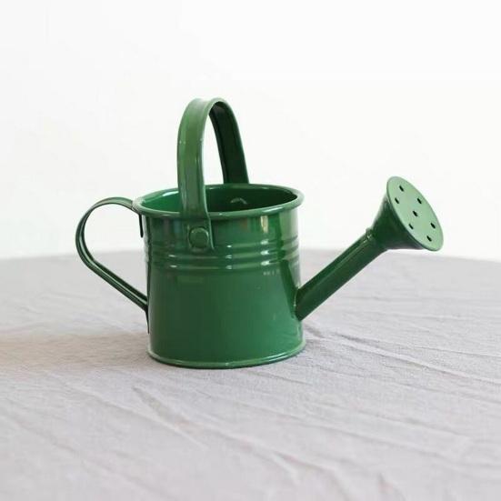 Kettle Ornament Drop-resistant Opening Design Creative Decorative Galvanized Iron Flower Planting Pot Watering Can Home Garden ADM