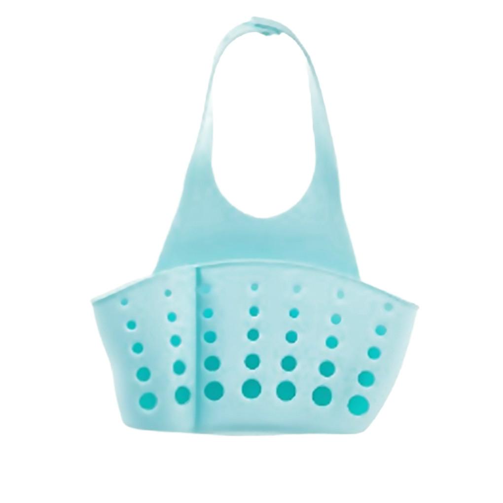Plastic Adjustable Hanging Storage Baskets Sink Sponge Soap Holder for Kitchen