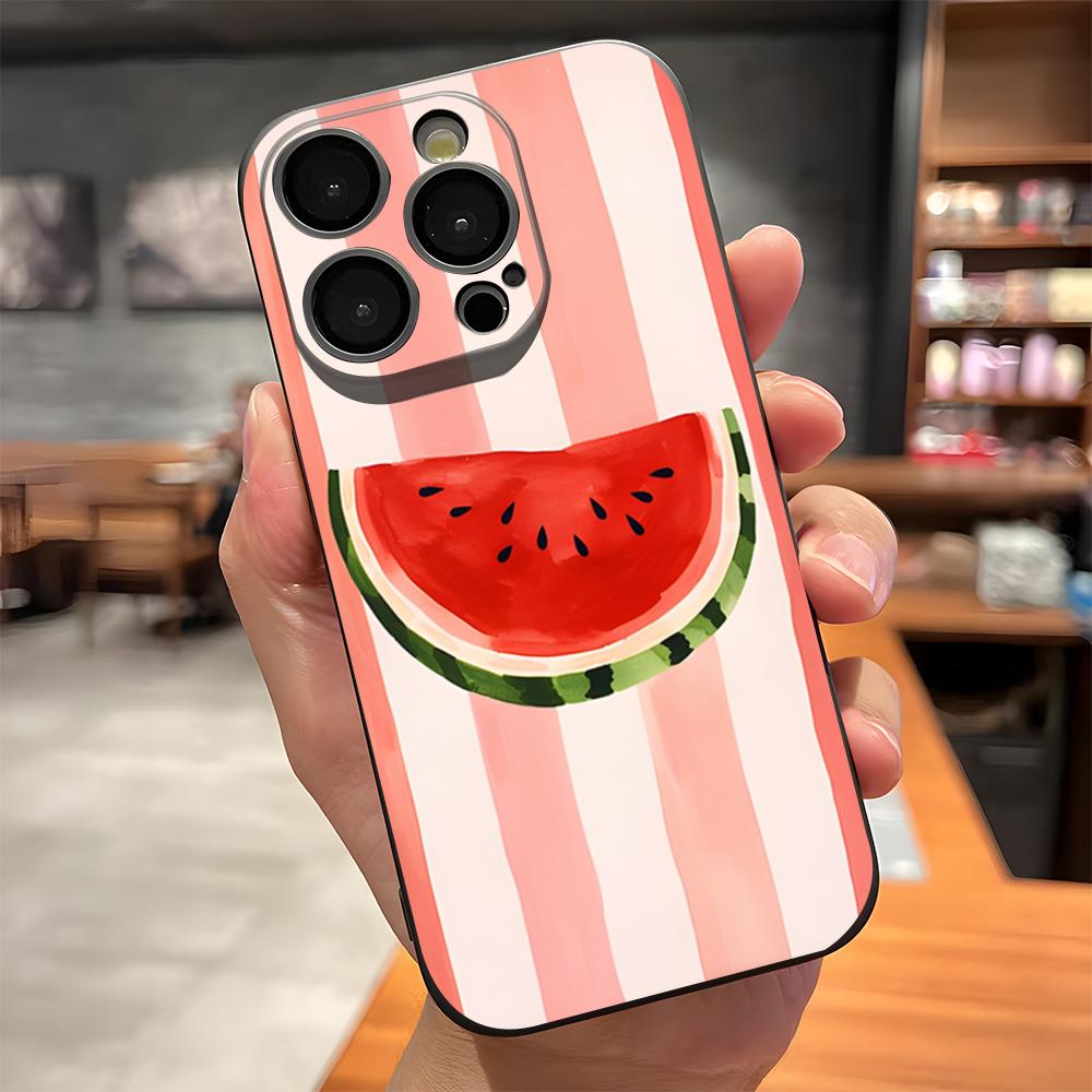 Cartoon Fruit Watermelon Phone Case For IPhone 17 Pro Max 15 Pro 16 14 Plus 12 13 Mini 11 Pro Shockproof Soft Cover