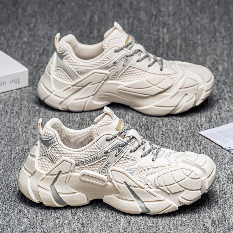 New Fashion Men 's Four Seasons Comfortable Thick Sole Shoes Students BoysTrending Soft Sole Breathable Casual Running Sneakers