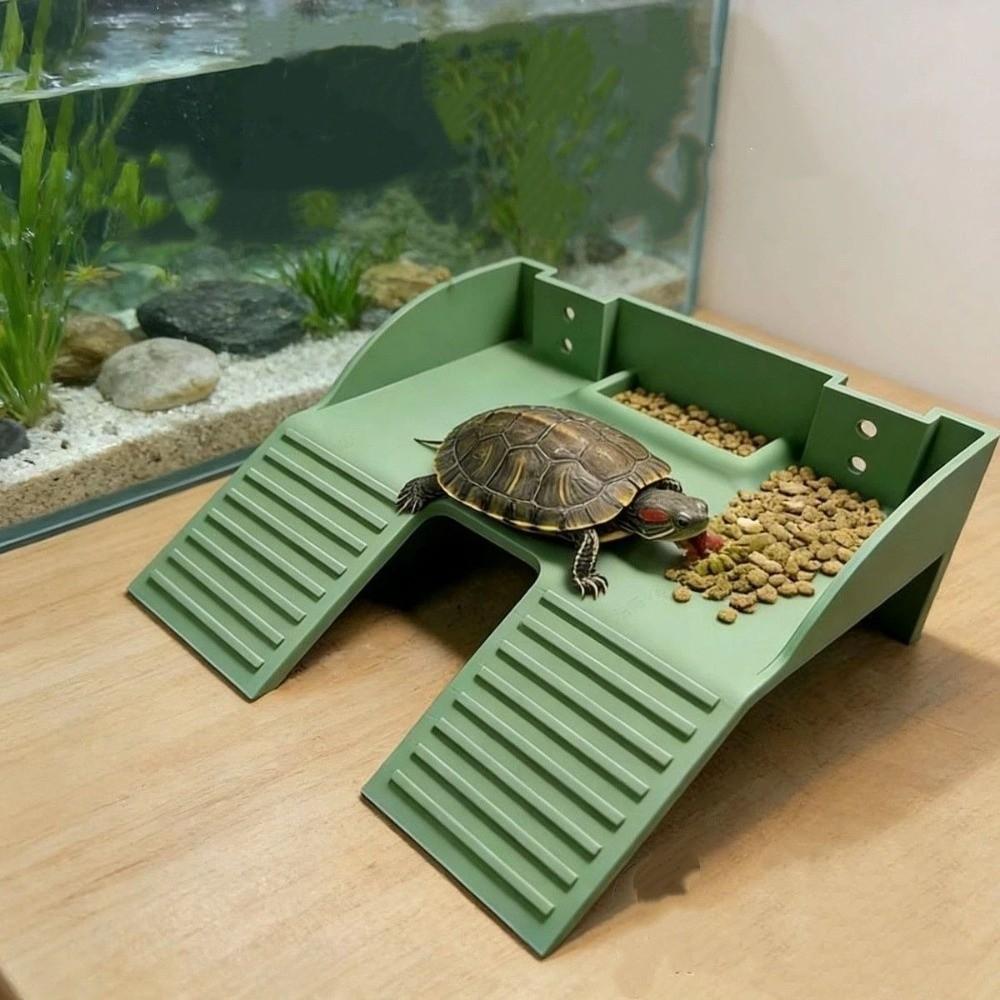 Double Ladder Turtle Basking Platform Plastic Feeding Platform Aquatic Turtles