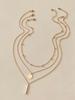 Boho Star Moon Heart Snake Sequin Pendant Necklace Ladies Multilayer Gold Metal Clavicle Necklaces Girls Jewelry
