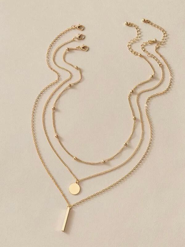 Boho Star Moon Heart Snake Sequin Pendant Necklace Ladies Multilayer Gold Metal Clavicle Necklaces Girls Jewelry