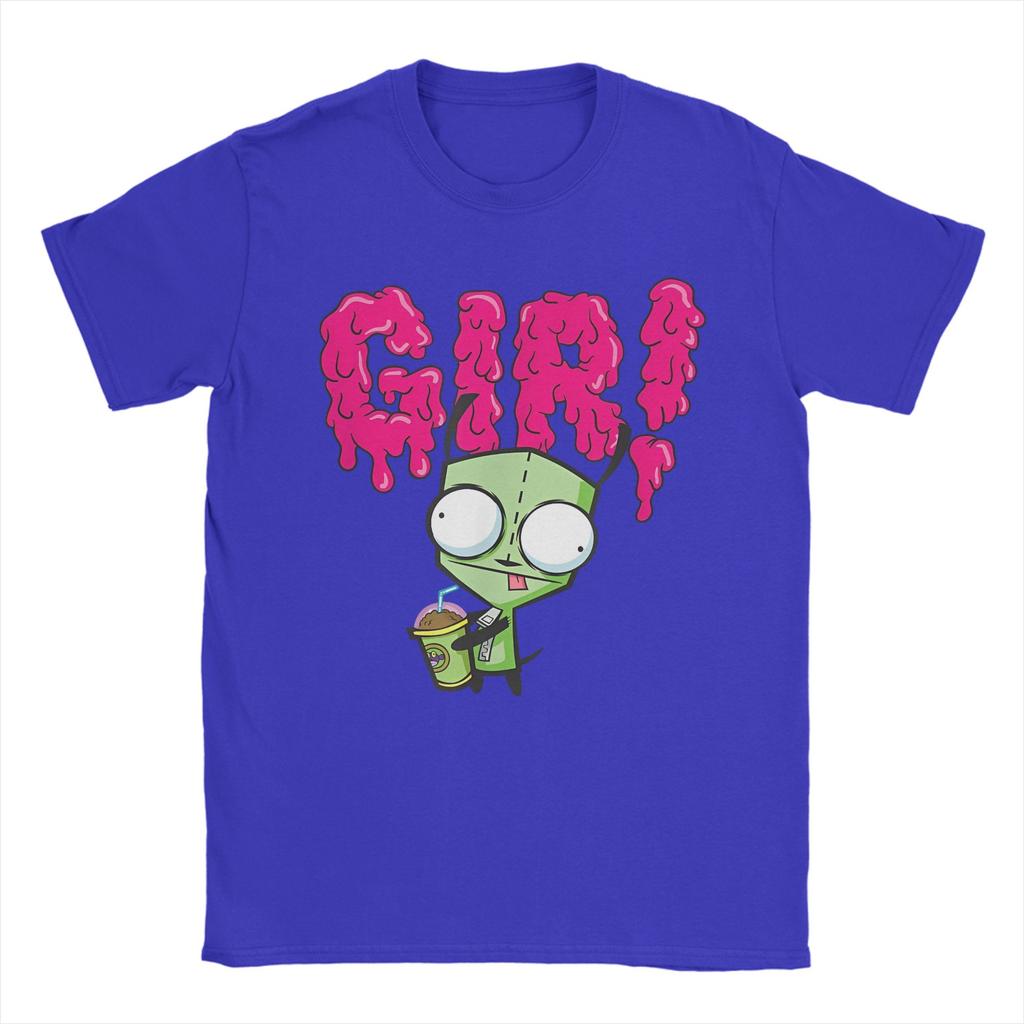Invader Zim Gir Slime Slush Mens T Shirts Novelty Tee Shirt Short Sleeve Crew Neck TShirts Pure Cotton Summer Tops