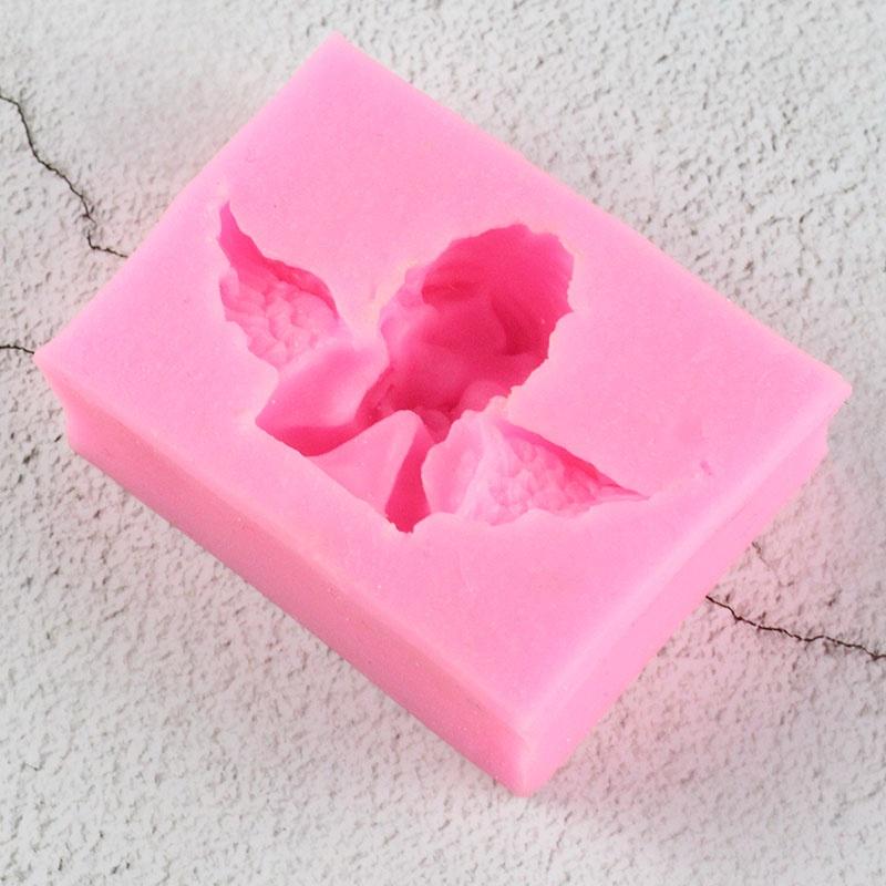3D Angel Frame Silicone Mold Cupcake Topper Fondant Molds DIY Cake Decorating Tools Soap Clay Candy Chocolate Gumpaste Mould
