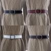 Girl Color Solid Fashionable Pure Leather Belt D Shaped Buckle Daily Use Casual