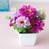 Hot Artificial Potted Plant Fake Plants Home Decor Yellow Plastic Purple