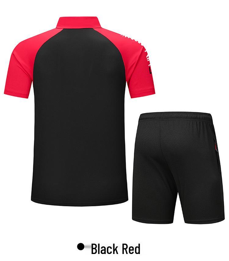 Quick-Dry Sports Short Sleeve Set: Casual Zipper for Table Tennis, Swimming, Martial Arts Coaching