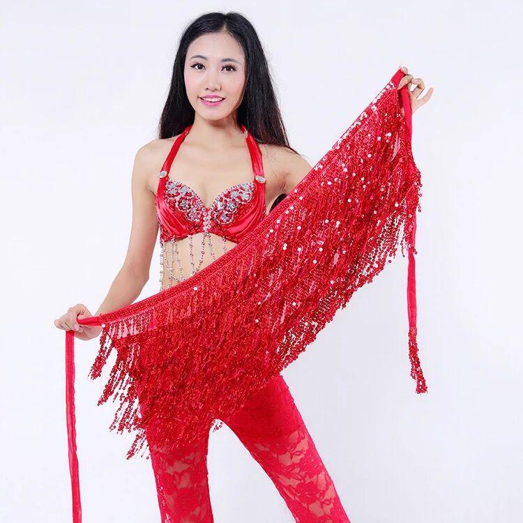 Sequin Tassel Waist Chain Hip Scarf for Belly Dance Performance & Practice