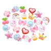 MYmama Girls' Decorative Parts, 12 Types, 24 Pieces, Approx. 16mm-25mm, Kids' Oshikatsu Fancy (14447-1)