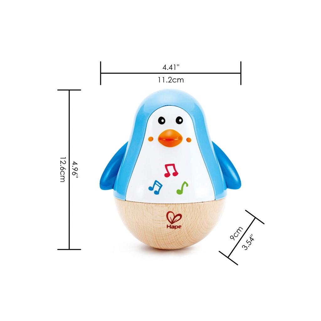 Penguin Musical Wobbler | Colorful Wobbling Melody Penguin, Roly Poly Toy for Kids 6 Months+, Multicolor