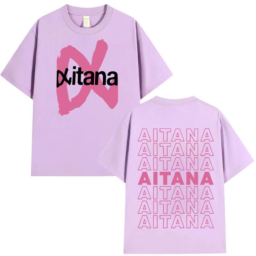 Summer Hot Sale Trendy 2025 Singer Aitana Ocana Tour Hippie T Shirts Cotton Tshirt Mens Y2K Casual Short Sleeves Tops Streetwear